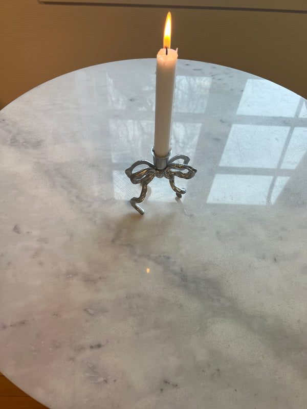 Bow Candle Holder / Silver