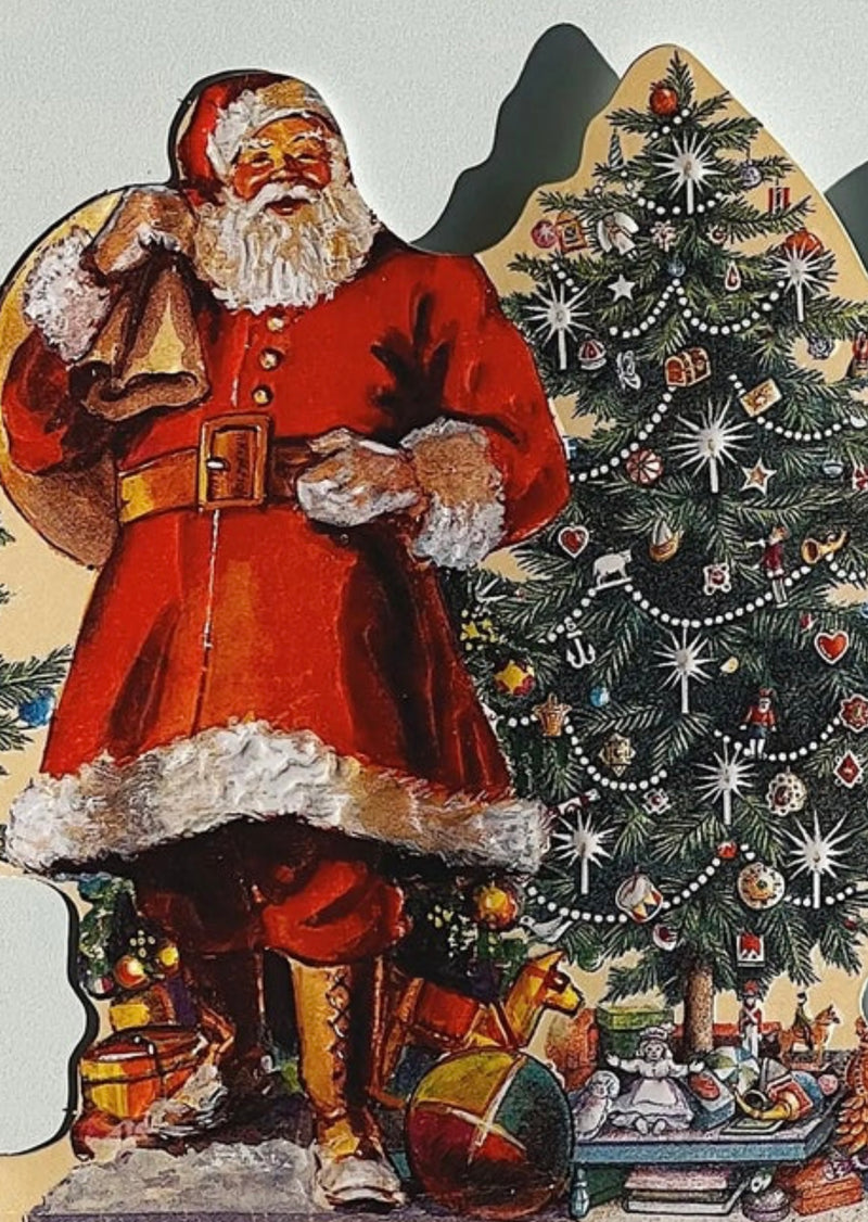Juleranke/Frise med Julemanden & Juletræ