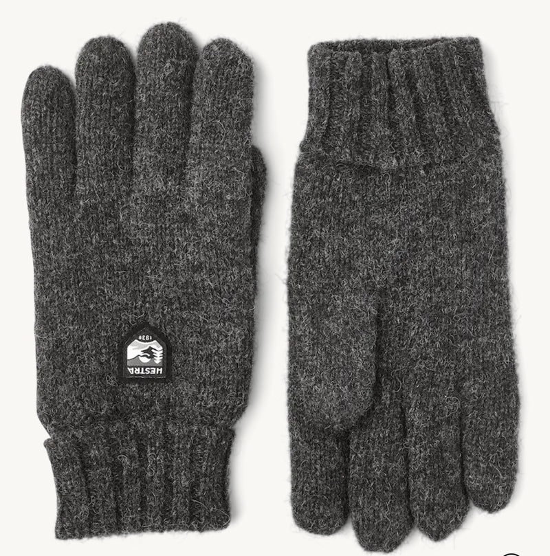 Strik handske / Basic Wool Glove - Charcoal