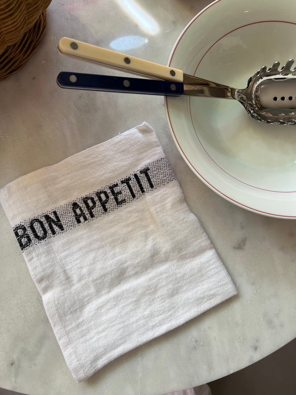 Napkin - Bon Appetit / Blanch Noir