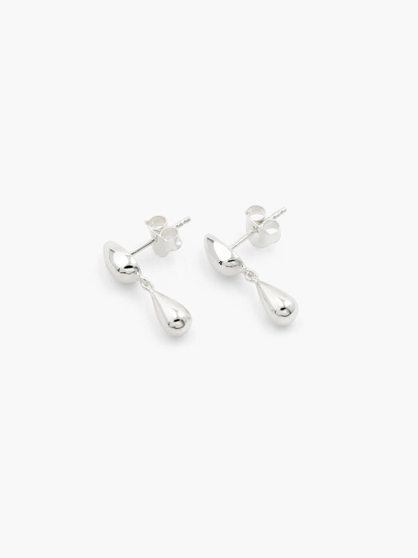 No.12084 / Small Silver Drop Earrings