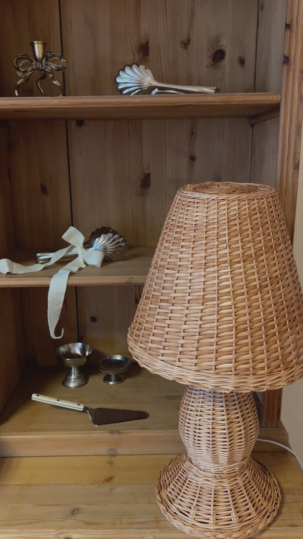 Vintage Wicker Lamp