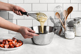 Skål i rustfri stål med flad bund - Flat botom pastry steel bowl /  Ø 24 cm