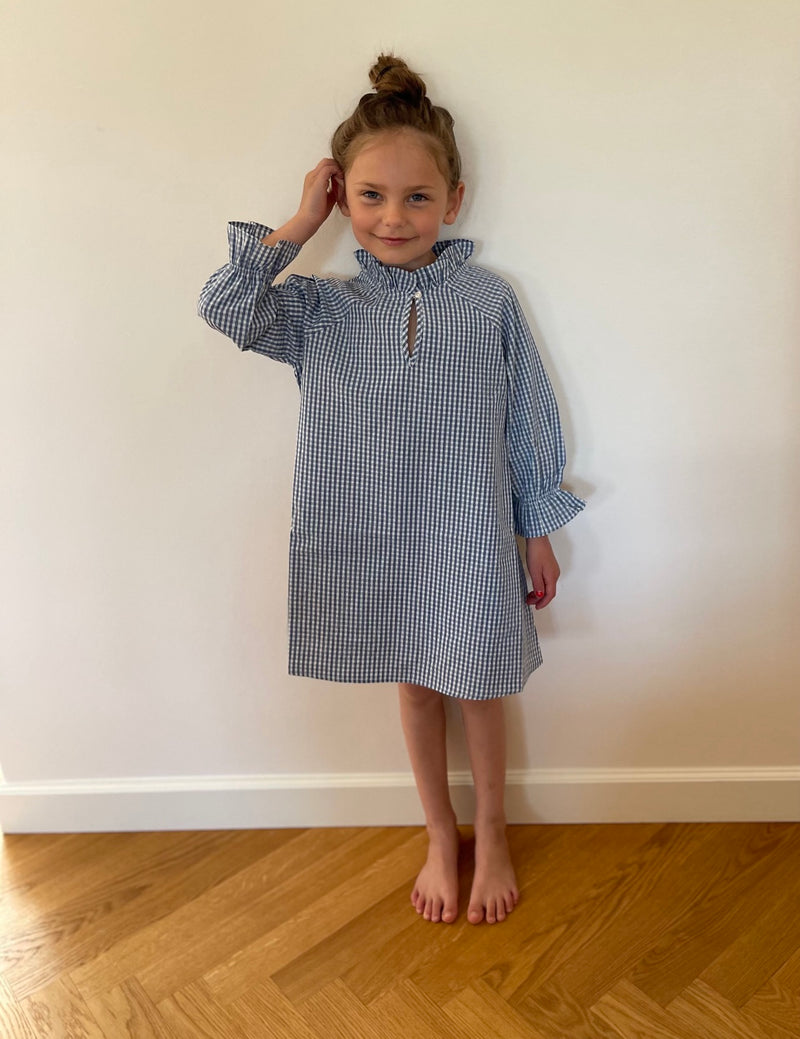Martha Dress Kids / Blue Check