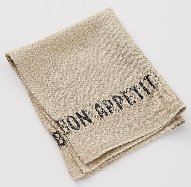 Napkin - Bon Appetit / Noir