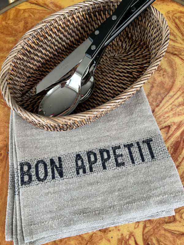 Napkin - Bon Appetit / Noir
