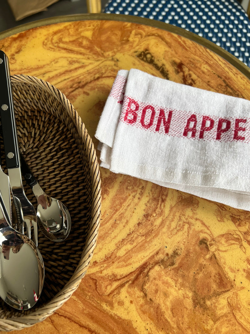 Napkin - Bon Appetit / Blanc Rouge