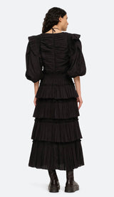 Paco Tiered Dress - Black / #RS23-103