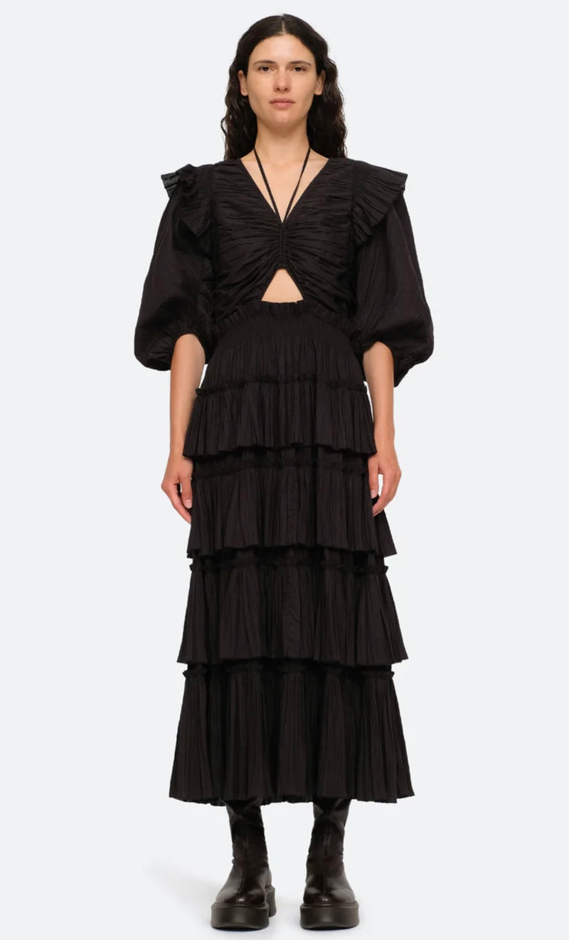 Paco Tiered Dress - Black / #RS23-103