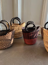 Håndflettet Mini Taske / Sort & Brun