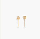 No.12039 / Gold & Stone drop earrings