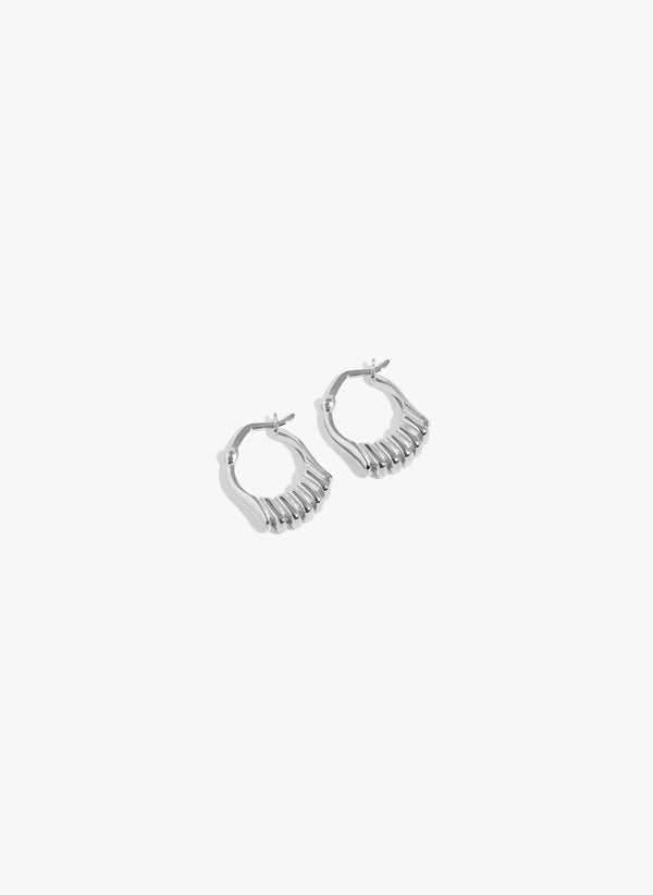 No.12015 / Small Hoops Silver