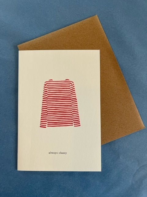 Kort m. kuvert / Sweater Red - Always classy