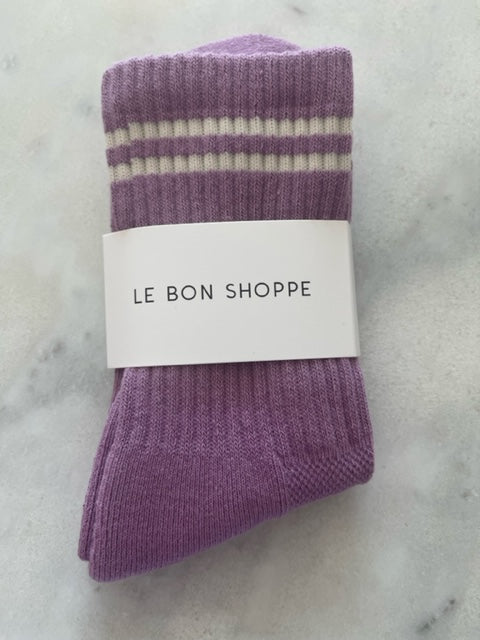 Boyfriend Socks / Grape Purple