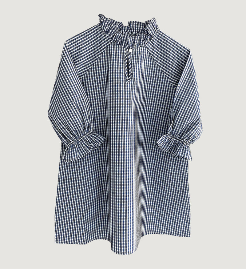 Martha Dress Kids / Blue Check